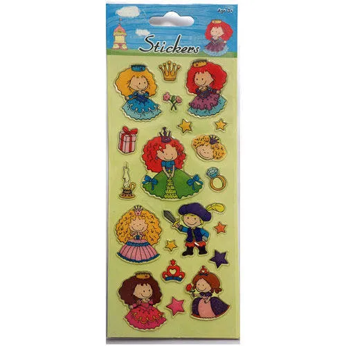 20 stickers 3d prince charmant et princesse