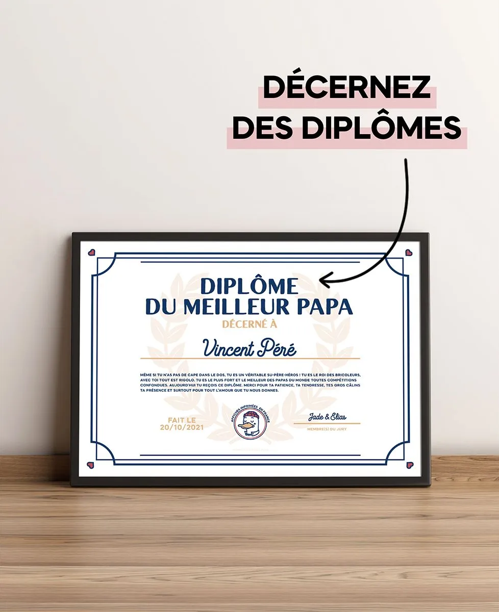 Affiche Diplôme personnalisé