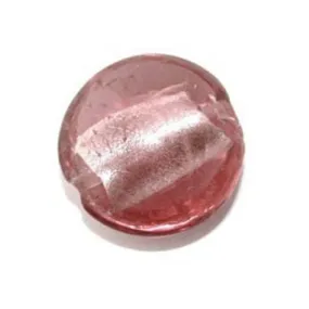 Bombée feuille d'argent 20 mm light amethyst x 1
