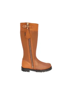 Bottes de chasse cuir camel sur mesure