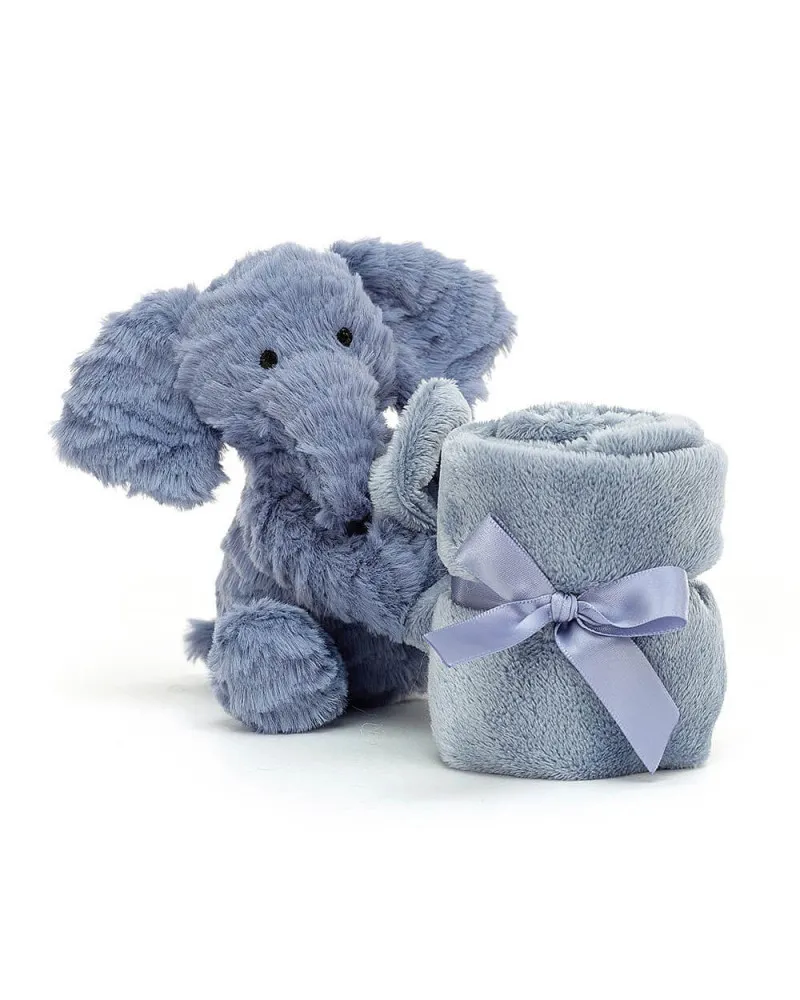 Doudou éléphant "Fuddlewuddle" avec mouchoir personnalisé