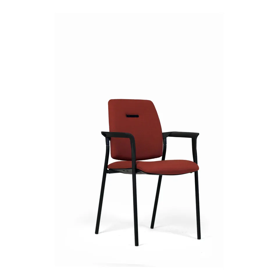 Fauteuil visiteur 4 pieds Artech - tissu - piétement noir 
