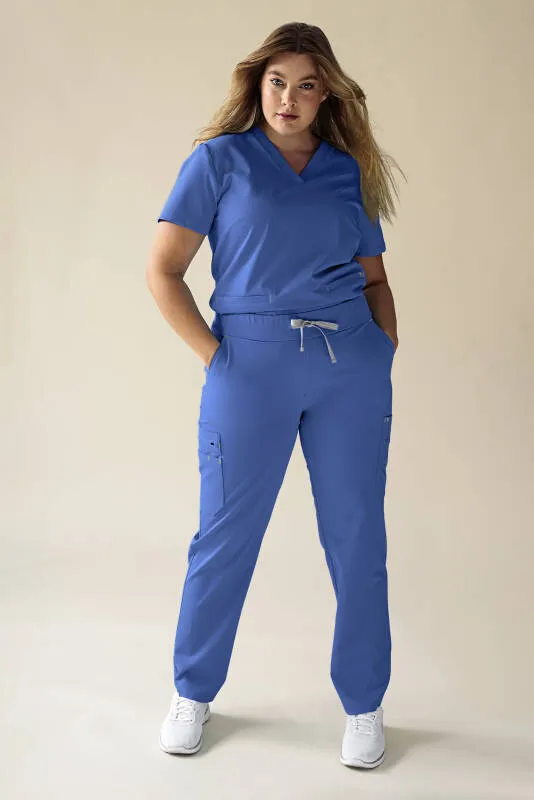 KAERE Tunique Femme - Décolleté V bleu