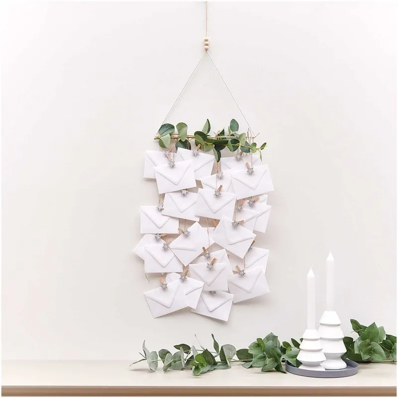Lot de 24 pinces à linges pour calendrier de l'avent - Rico Design - argent