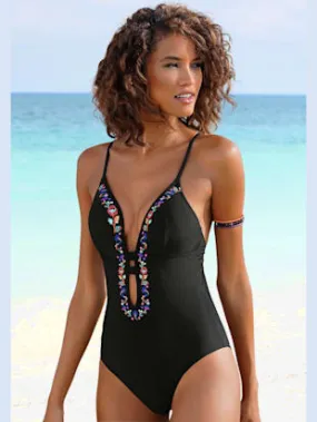 Maillot de bain détails floraux