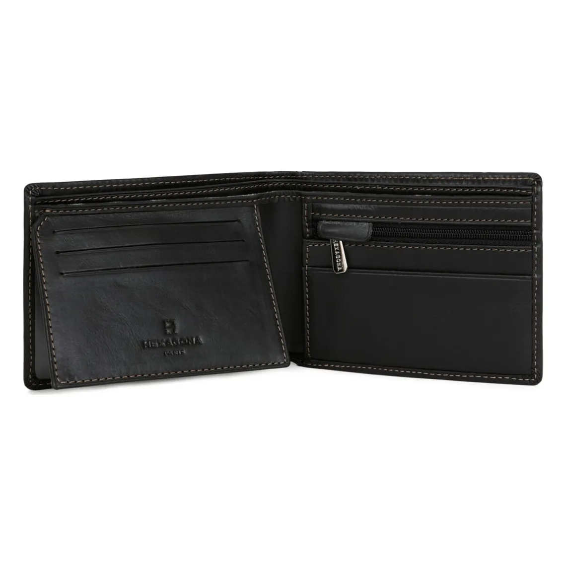 Portefeuille italien Cuir FELIN Noir Wes | 3 Suisses