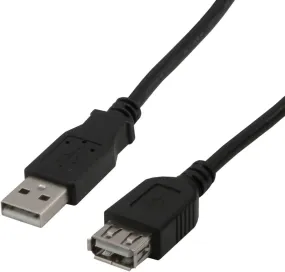 Rallonge USB 2.0 en 2m série A, débit 4.8Gb/s - MCL MC922AMF-2M/N