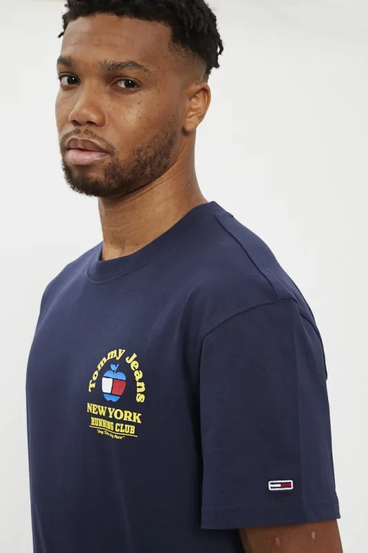 T-shirt bleu imprimé