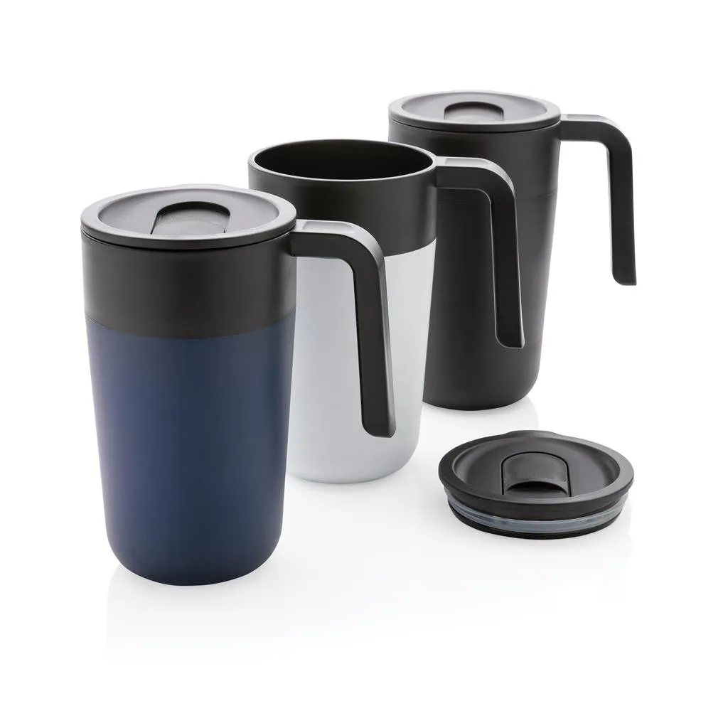 Tasse isotherme avec poignée en polypropylène recyclé et inox - 480ml - BOTTA - Vertlapub