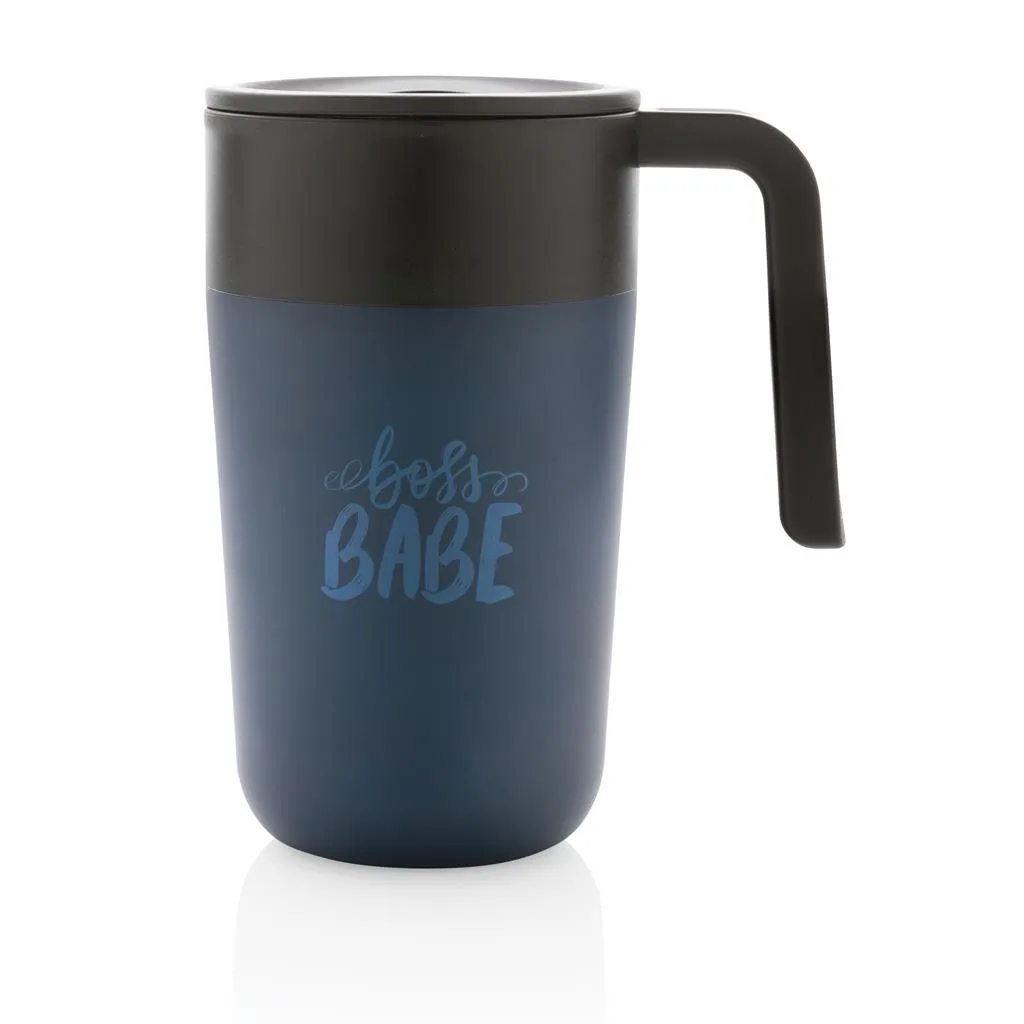 Tasse isotherme avec poignée en polypropylène recyclé et inox - 480ml - BOTTA - Vertlapub